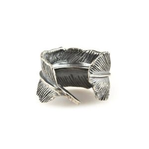 Silver Casted Feather Ring