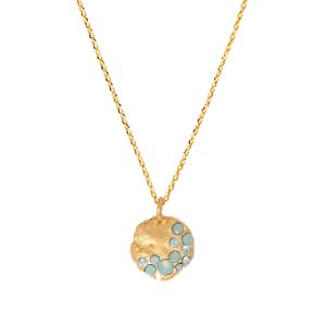 SEVEN necklace YG OPAL BLUE CAROLINE NAJMAN