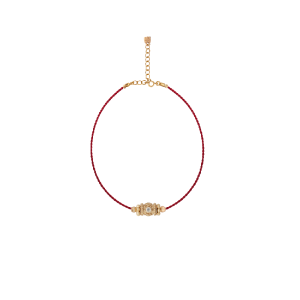 RAKHI 1 CHOKER CRISTAL RED