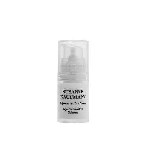 Revitalize delicate eye skin with Susanne Kaufmann's potent rejuvenating eye cream, targeting fine lines, puffiness, and dark circles.