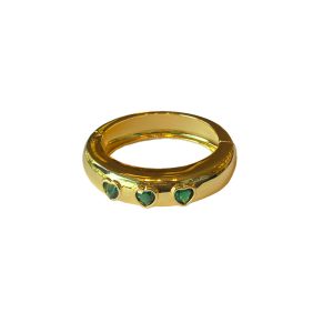 HEART BANGLE ALEXIA DEMBLUM EMERALD